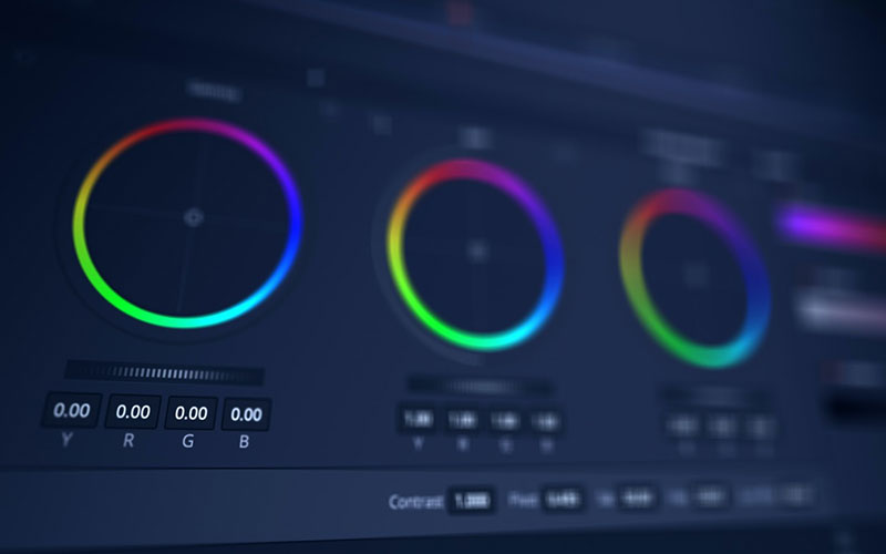 DaVinci Resolve colour grading suite