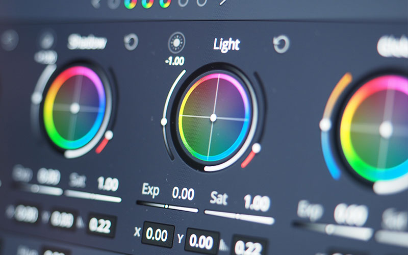 DaVinci Resolve colour grading suite